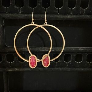 Kendra Scott rose gold hoop earrings
